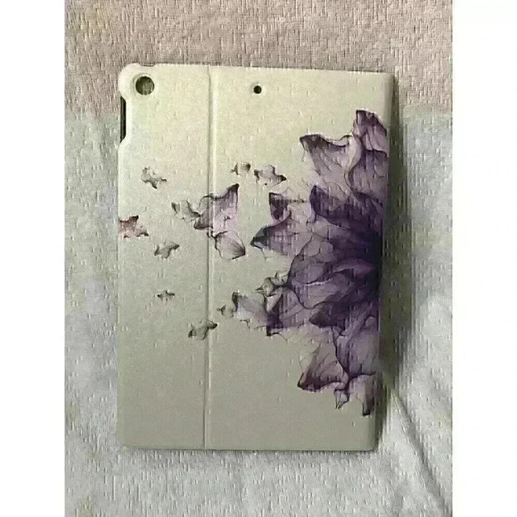 Case iPad 7th Generation 10.2 2019 White with Purple Abstract Art NEW! - Picture 3 of 6